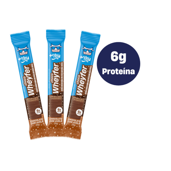 [Lançamento] Combo Chocowheyfer +Mu (3 Caixas Sabores chocolate com avelã, chocolate com coco, chocolate - 36 uni.) - 900g - Imagem 2