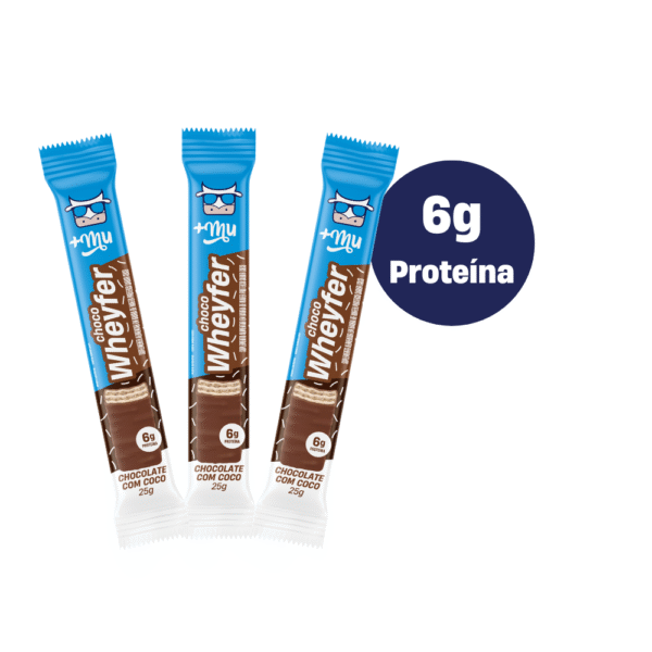 [Lançamento] Combo Chocowheyfer +Mu (3 Caixas Sabores chocolate com avelã, chocolate com coco, chocolate - 36 uni.) - 900g - Imagem 3