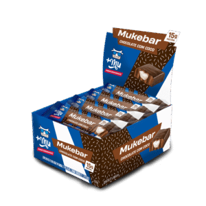 [Lançamento] Mukebar Chocolate com Coco +Mu performance 15g de Proteína - Caixa com 12 Unidades - 720g